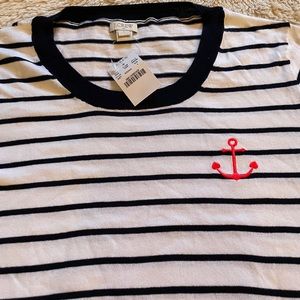 J crew striped anchor shirt
